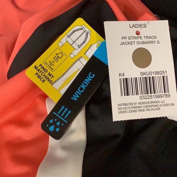 Pro Player Size Small Coral Wicking Hooded Zip Jacket & Pants. New With Tags. - Picture 10 of 12